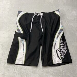 Vintage Y2K‎ O'Neill Boardshorts Spellout Script Logo 2000s Surf 34 / Fits 36x11
